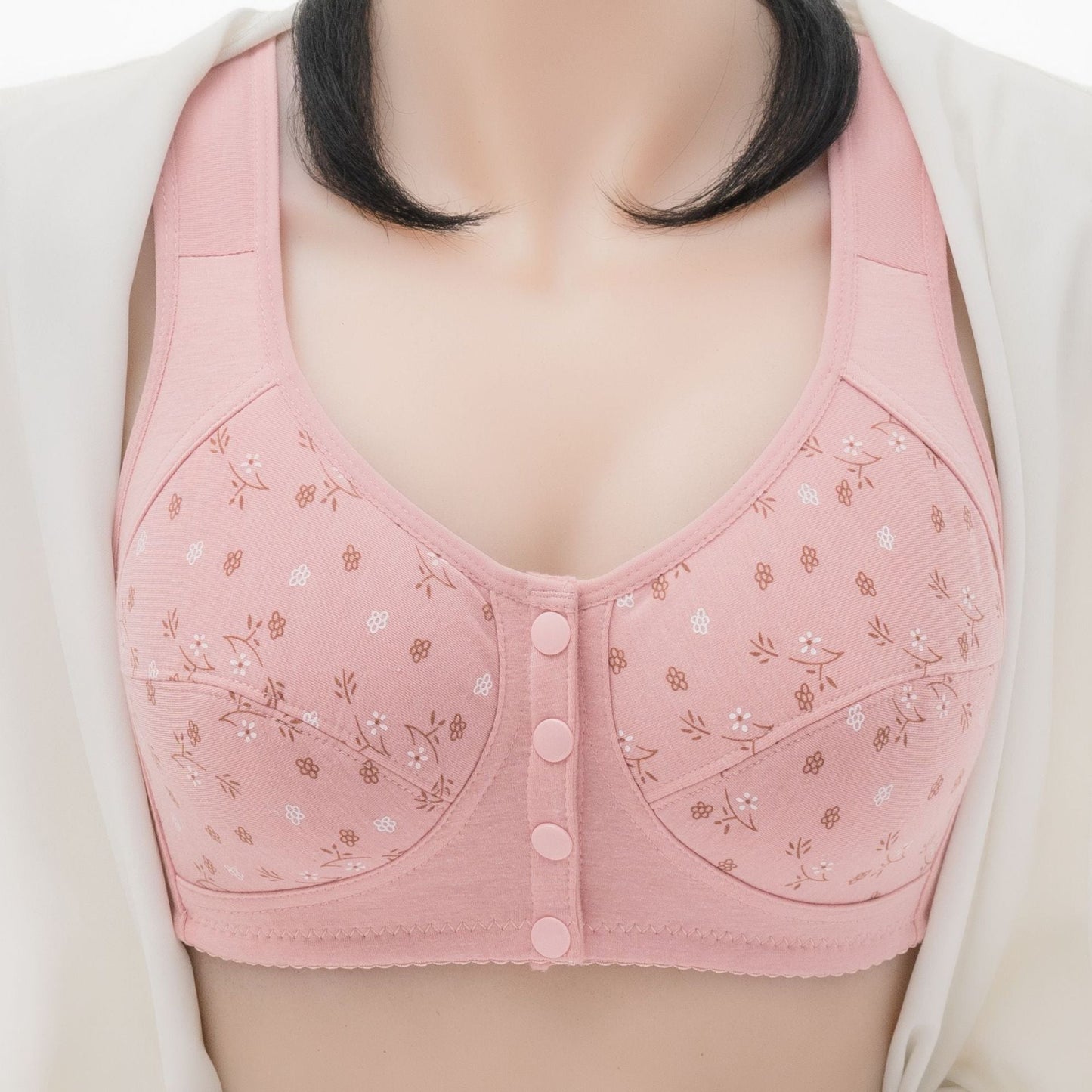 By  1  Get 1 Free Front open Front Closure Cotton bra large size sports underwear women's bra