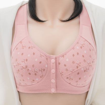 By  1  Get 1 Free Front open Front Closure Cotton bra large size sports underwear women's bra