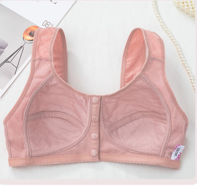 By  1  Get 1 Free Front open Front Closure Cotton bra large size sports underwear women's bra