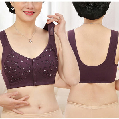 By  1  Get 1 Free Front open Front Closure Cotton bra large size sports underwear women's bra