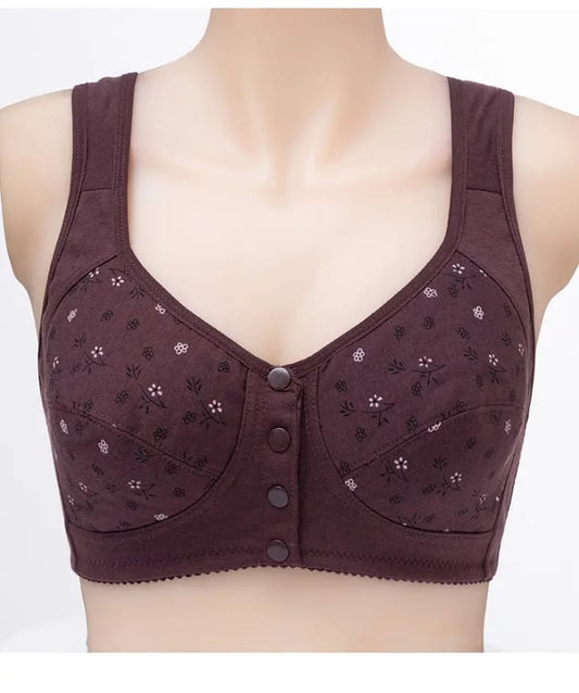 By  1  Get 1 Free Front open Front Closure Cotton bra large size sports underwear women's bra